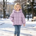 thumbnail image 4 of Xdegoge Toddler Kids Winter Puffer Jacket Hooded Thick Warm Coat Windproof Outerwear with Pockets for Boys Girls Fall Padded Parka Down Snow Wear, 4 of 6