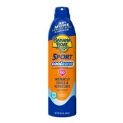 Banana Boat Sport Coolzone Sunscreen Spray 9.5 Oz, 50 SPF, Water Resistant (80 Minutes) Sunblock, Instantly Cools & Refreshes