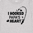 thumbnail image 4 of Inktastic I Hooked Papa's Heart with Fishing Rod Boys or Girls Baby T-Shirt, 4 of 5