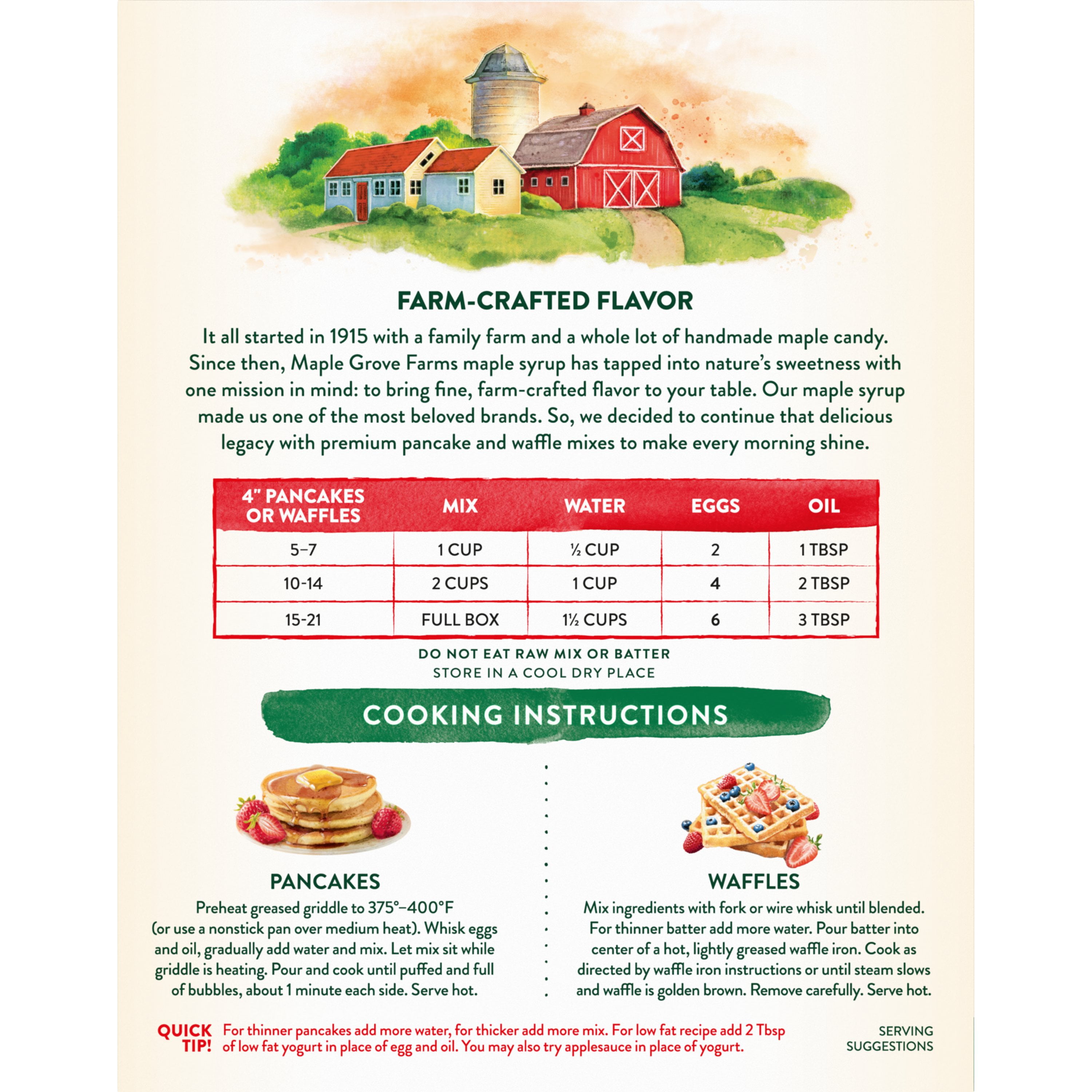 (2 pack) Maple Grove Farms Sugar Free Pancake & Waffle Mix, 16 oz
