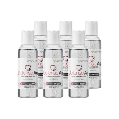 NEXDERMA Advanced Hand Sanitizer Refreshing Gel, Alcohol Based Sanitizer - 3.38oz, 6Pack