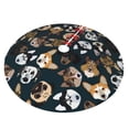 thumbnail image 2 of Kll 30" Christmas Tree Skirt Dogs Xmas Tree Skirts Mat For New Year Xmas Holiday Party Indoor Outdoor Home Decoration, 2 of 9