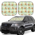 thumbnail image 6 of Kdxio Tropical Flowers Print 2-Piece Sun Shade Front Windshield - Foldable Car Front Window Sunshades for Most Sedans SUV Truck, 6 of 6