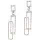 thumbnail image 1 of Rhinestone Earrings For Women Statement Jewelry Unique Shape Silver Color Trendy Style 1 Pair, 1 of 5
