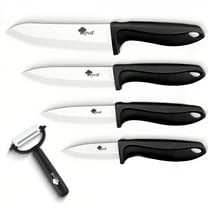 Ceramic Knife Set 6" 5" 4" 3" Sharp Chef Knives   One Peeler Non Rust White Blade with Sheaths Meat Fruits Vegetables Knife Non Rust Advantage Slicer