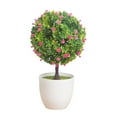 thumbnail image 2 of Artificial Potted Plant Realistic Plastic Flower Bouquet with Decorative Vase for Living Room Table Decor Centerpiece,Low Maintenance Faux Greenery Arrangement for Home Office Desk and Shelves, 2 of 6
