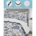 thumbnail image 4 of Quilts Twin Size Bedding Set, Vintage Spring Floral Lightweight Quilted Comforter, Farmhouse Summer Botanical Retro Soft Reversible Bedspread Coverlet with Pillow Covers for All Season, 68" x 86", 4 of 7