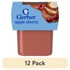 (12 pack) Gerber 2nd Foods Natural for Baby Baby Food, Apple Cherry, 4 oz Tubs (2 Pack)