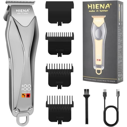 Electric Professional Hair Trimmer for Men, USB Rechargeable T-Shaped Blade Beard Trimmer, Barber Clipper with LCD Display, Perfect Gifts for Men