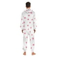 thumbnail image 4 of FORMRS Onesies Pajama for Adults Unisex Hoodie Winter Jumpsuit One Piece Sleepwear, Sizes S-2XL, Pink Polka Dots, 4 of 7