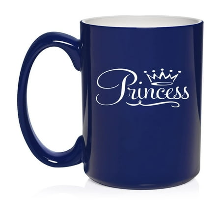 

Princess Fancy Ceramic Coffee Mug Tea Cup Gift (15oz Blue)