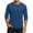 Blue, variant on Men's 3/4 Sleeve Baseball Jersey - Vintage Style Henley Top, Breathable Raglan Shirt for Casual Sportswear, Street Style and Retro Look