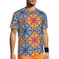 thumbnail image 2 of T Shirt For Men Retro Tribal Gym Ethnic Floral Print Popular Men Street Style Tee Shirt Summer Short, 2 of 7
