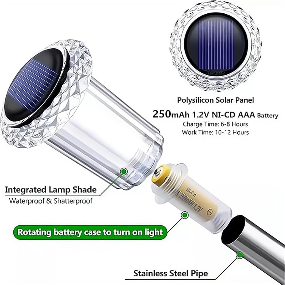 Solar Pathway Lights Outdoor – Waterproof Warm White LED Landscape Lighting for Yard, Garden, Driveway, Walkway, Patio, Lawn, Path (6)