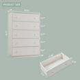 thumbnail image 4 of wow97e Fluted 5 Drawers Dresser, Wood Tall Chest of Drawers with Deep Storage, Modern Bedroom Chest for Closet Hallway, Entryway, Living Room, 4 of 7
