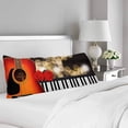 thumbnail image 2 of ABPHOTO Red Roses Piano Guitar Midnight Time Holiday Night Pillow Covers Pillowcase 20x60 inch Body Pillow Case Protector, 2 of 2