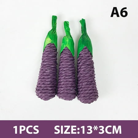 1pc Hamster Rabbit Chew Toy Bite Grind Teeth Corn Carrot Woven Balls Tooth Cleaning