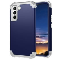 Samsung Galaxy S22  5G Case, Galaxy S22 Plus 6.6 inch Case, Dteck Heavy Hybrid Rugged Shockproof Case, Support Wireless Charging, 3 in 1 Full Protective Cover For Samsung Galaxy S22  5G,Darkblue