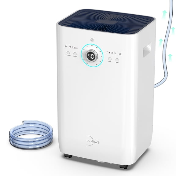 125 pt. 8,500 sq. ft. Commercial Dehumidifier with Pump in White