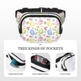 thumbnail image 5 of Fuzoiu Easter Egg3 Print Unisex Square Double Layer Waist Bag,Crossbody Fanny Pack Travel Workout Accessory, 5 of 9