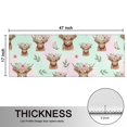 thumbnail image 5 of Highland Cow and Flower Print Anti Fatigue Kitchen Rugs Set Of 2, Non Slip Washable Decorative Floor Mats for Sink Laundry and Home Use, 17"x47", 5 of 5