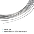 thumbnail image 4 of Uxcell 3 Rolls 99.99% High Purity Zinc Wire 20 Gauge Pure Zinc Wire 0.8mm Soft Beading Wire (16.4ft/Roll), 4 of 7