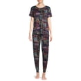 thumbnail image 5 of Secret Treasures Women's and Women's Plus Pajama Short Sleeve Top and Pants, 2 Piece, 5 of 5
