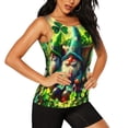 thumbnail image 2 of Fotbe St. Patrick's Day USA Flag Blusas Sin Mangas para Mujer – Estilo Casual, Corte Suelto, Slim-Fit, Cuello Redondo Deportivo, Tops de Verano para Gimnasio y Yoga-Medium, 2 of 7