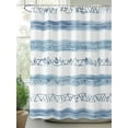 thumbnail image 2 of Abstract Shower Curtain, Blue Gradient Geometric Striped Retro Farmhouse Waterproof Shower Curtain Set with 12 Hooks Lightweight Washable Fabric Shower Curtains for Bathroom 48x72 Inches, 2 of 6