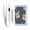 Corgi Dog and Planet, variant on Nylon Trifold Card Wallet with ID Window Zipper Pocket for Men Women Teen Cute Love Frogs