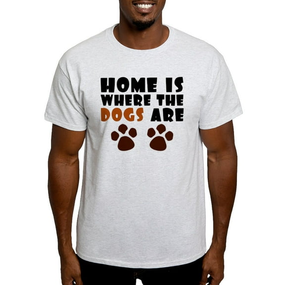 CafePress - Where The Dogs Are' Light T Shirt - Men's Classic Graphic T-Shirt