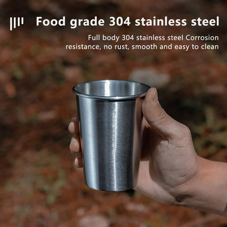 1PC Stainless Steel Beer Cups Wine Cups Coffee Tumbler Tea Milk Mugs Home  30ml/70ml/180ml/320ml Portable Metal Water Cups