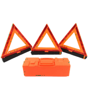 17.5" Reflective Warning Triangles - Pack of 3 - FMVSS 125 Compliant Emergency Road Safety Kit