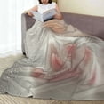 thumbnail image 6 of Salouo Raindrop Kitten Paw Print Bed Blankets,Flannel Blanket Comfortable Air Conditioning Blanket Lightweight Blanket for Sofa Bed Travel & Couch -80"x60", 6 of 8