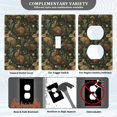 thumbnail image 3 of Yayeee Toggle Light Switch Wall Plate 1-Gang 4.5"x2.7" Home Decorative Outlet Cover, Brown Floral Rabbits Pattern, 3 of 7