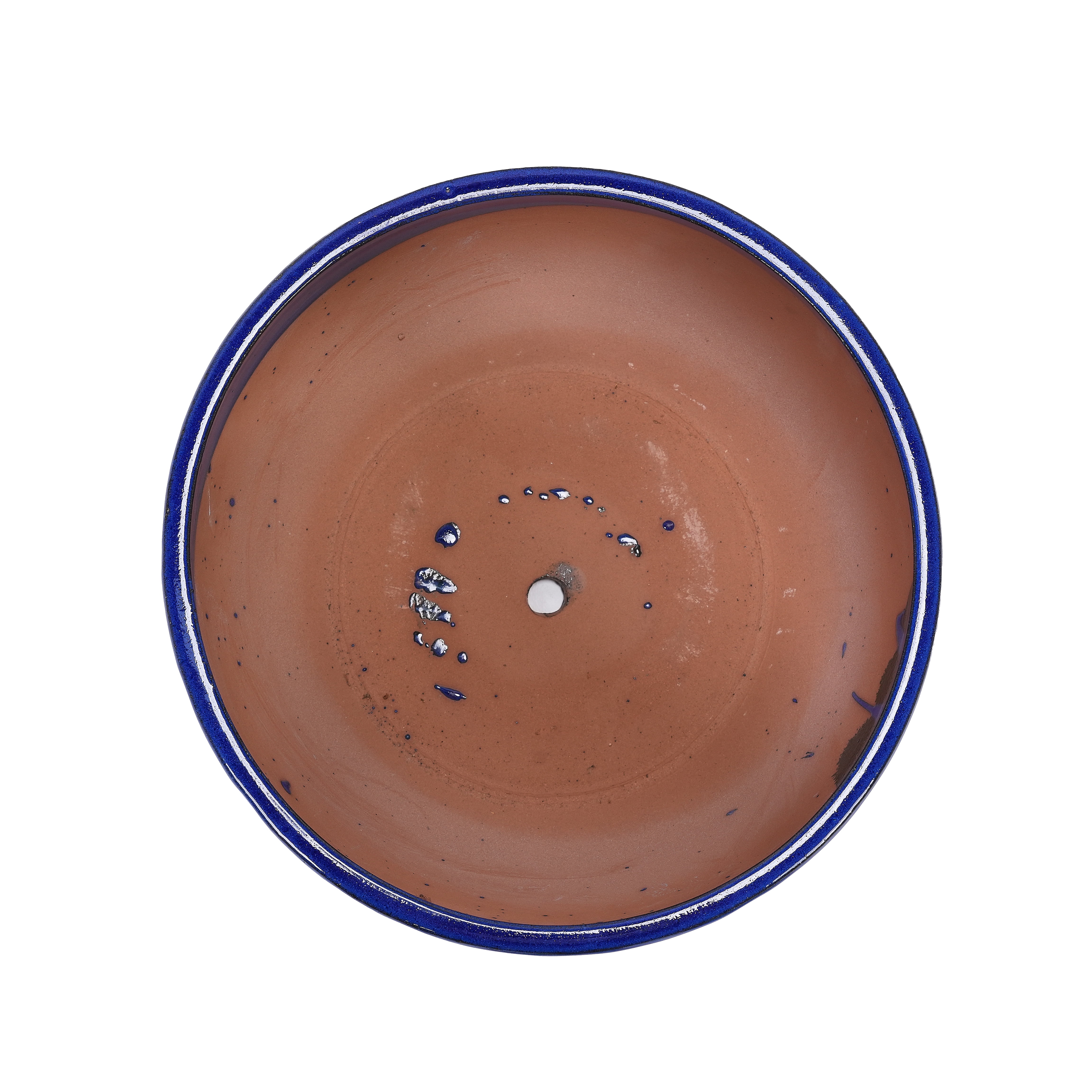 MAYEERTY 3 Pack Ceramic Planter Pot, Planter for Indoor Outdoor Patio, Garden, Antique Blue
