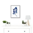 thumbnail image 2 of Navy Blue Watercolour Leaves Artwork Framed Wall Art Print A4, 2 of 4