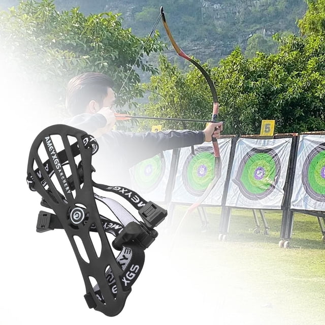 Protector de brazo de tiro con arco Sharpla ligero ajustable duradero negro