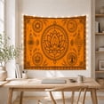 thumbnail image 5 of Line Circular Mandala with Silhouette Person Seated, Serene Boho for Boho Decor Lovers, Aesthetic Wall Decor, Mother'S Day Gift, Tapestry Wall Hanging for Dorm and Living Room, 5 of 7