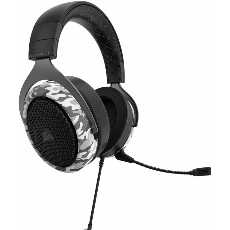 CORSAIR - HS60 HAPTIC Stereo Gaming Headset for PC with Haptic Bass - Black  a...