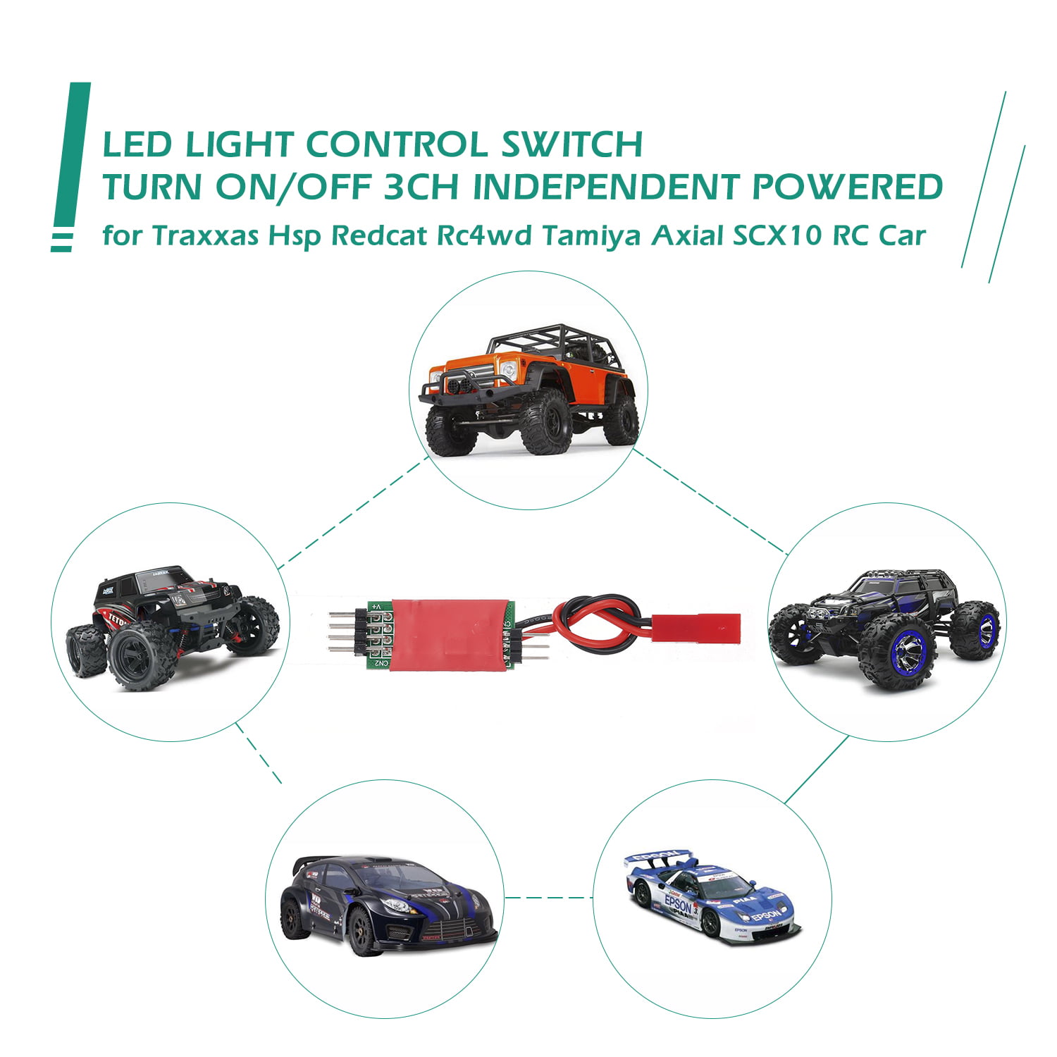 RC Parts TRAXXAS X-MAXX Headlamps Taillight Set Head Light Bracket Switch