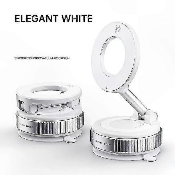 Universal 360° Rotating Magnetic Phone Holder with Suction Cup for Smartphones in Kitchen and Car