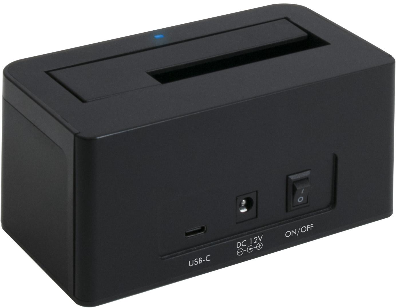 Plugable USB 3.1 Gen 2 10Gbps SATA Upright Hard Drive Dock and SSD Dock (includes both USB-C and USB 3.0 cables, supports 10TB+ drives) - image 2 of 6