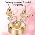thumbnail image 3 of Matashi Music Box Valentine’s Day Gift for Wife, 24K Gold Plated Two Hummingbirds with Crystals, “Love Story” Tune,  Gift for Her, Girlfriend,  Home Decor, 3 of 8