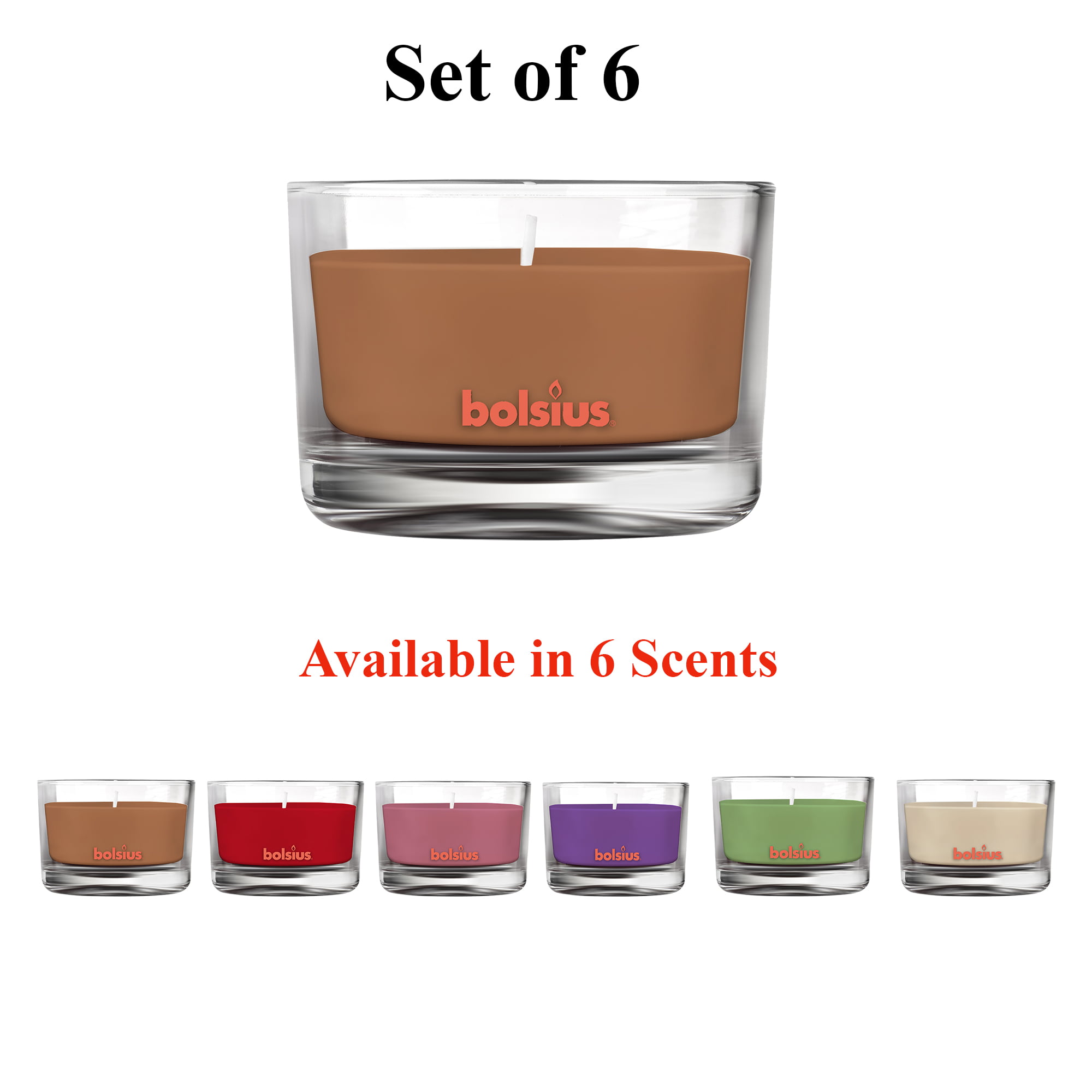 solide vertraging effectief Bolsius Magnolia Scented Candles Set of 6 Set In Glass 3.5" x 2.5 " -  Walmart.com