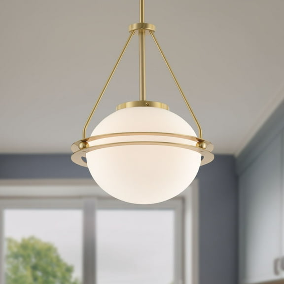 Possini Euro Design Saturna 13" Modern Pendant Ceiling Light Fixture Dining Room Over Table Kitchen Island Globe Soft Gold Finish