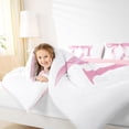 thumbnail image 3 of Erosebridal Girls Pink Bow Queen Comforter Set, I Letter Bedding Comforter Set, Princess Style Bedroom Decor, Pink Reversible 3-Piece, 1 Comforter and 2 Pillowcases, 3 of 6