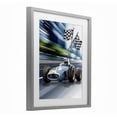 thumbnail image 2 of Stupell Industries Contemporary Speedy Racecar with Flags Gray Framed Print Under Glass, 17 x 21, by Christine Simpson Art, 2 of 8