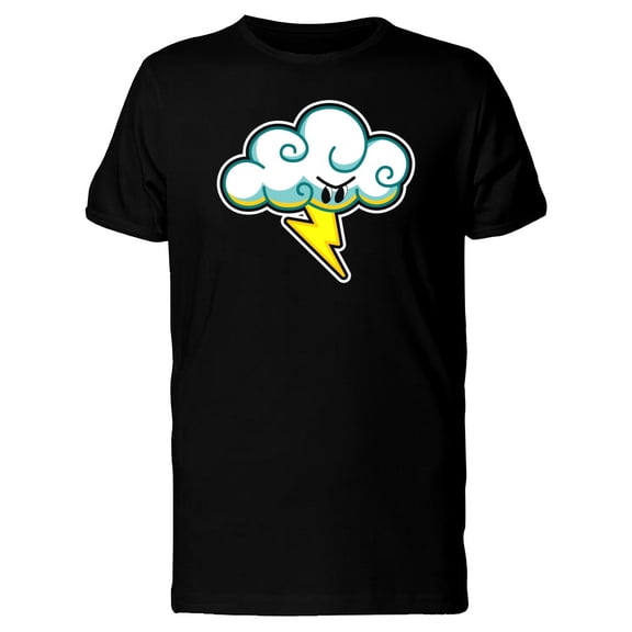 Angry Cloud Lightning Thunder Tee Men's -Image by Shutterstock