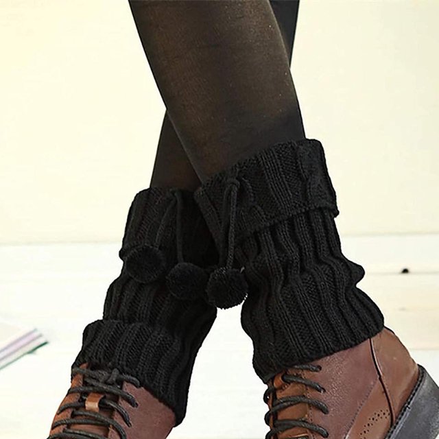 Mikilon Lady Adult Leg Sets Pile Of Socks Autumn And Winter Keep Warm Wool Sock Knitting Foot Cover